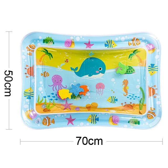 Tummy Time Water Mat, Safe for Babies & Toddlers, Foldable Easy to Clean