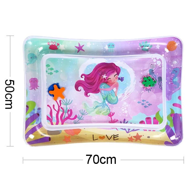 Tummy Time Water Mat, Safe for Babies & Toddlers, Foldable Easy to Clean