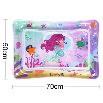Tummy Time Water Mat, Safe for Babies & Toddlers, Foldable Easy to Clean