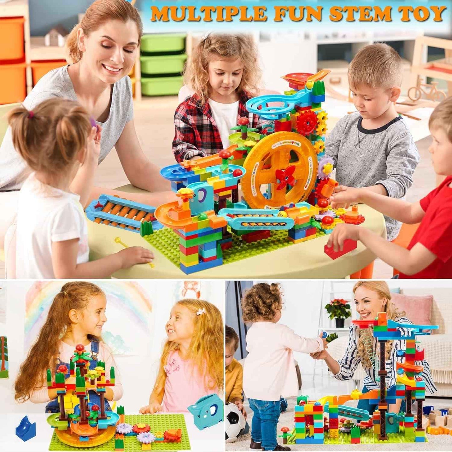 Turntable Marble Race, Creative Assembly, Vibrant Music, Stimulating Imagination, Safe for Ages 3+
