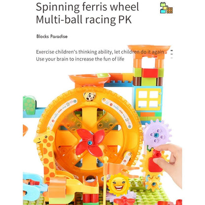 Turntable Marble Race, Creative Assembly, Vibrant Music, Stimulating Imagination, Safe for Ages 3+