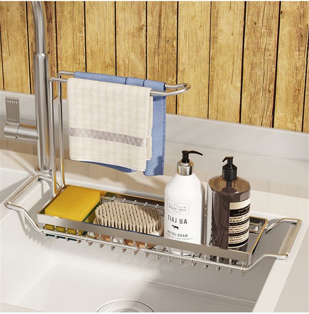 Space Saving Kitchen Sink Organizer Shelf