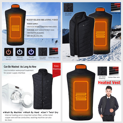Warm Thermal Insulated USB Vest Jacket