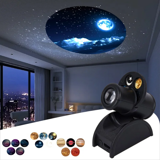 Colorful LED Night Light Projector with Star Patterns - Pexav