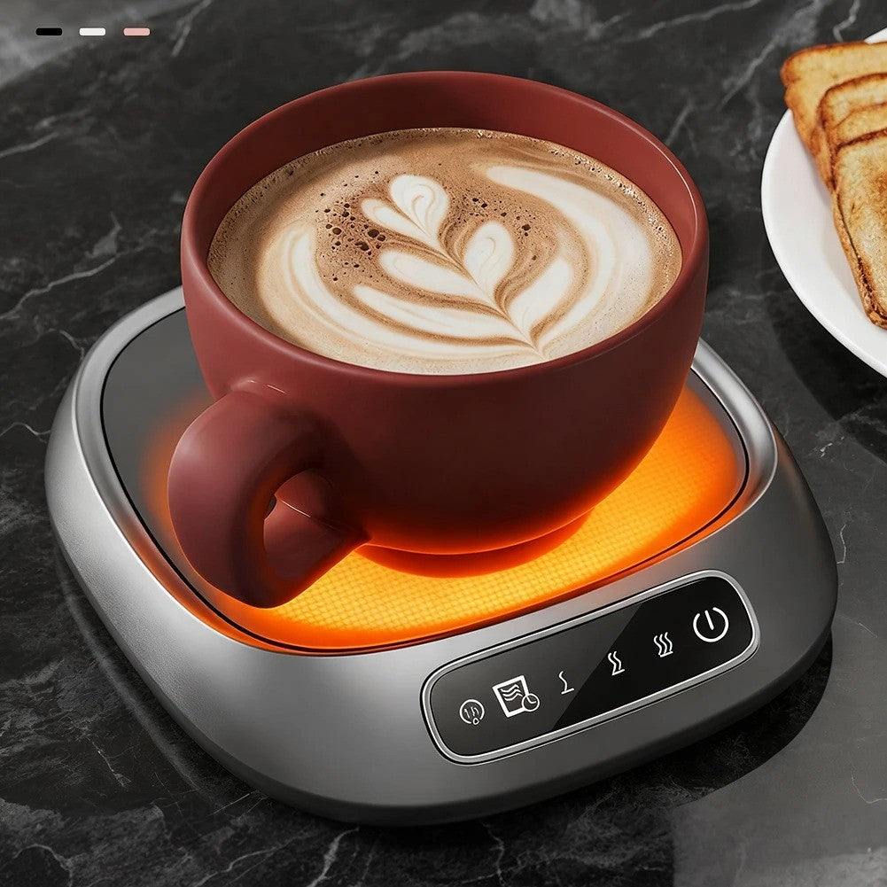 Compact Electric Coffee Warmer with Timer and Auto Shut-Off - Pexav