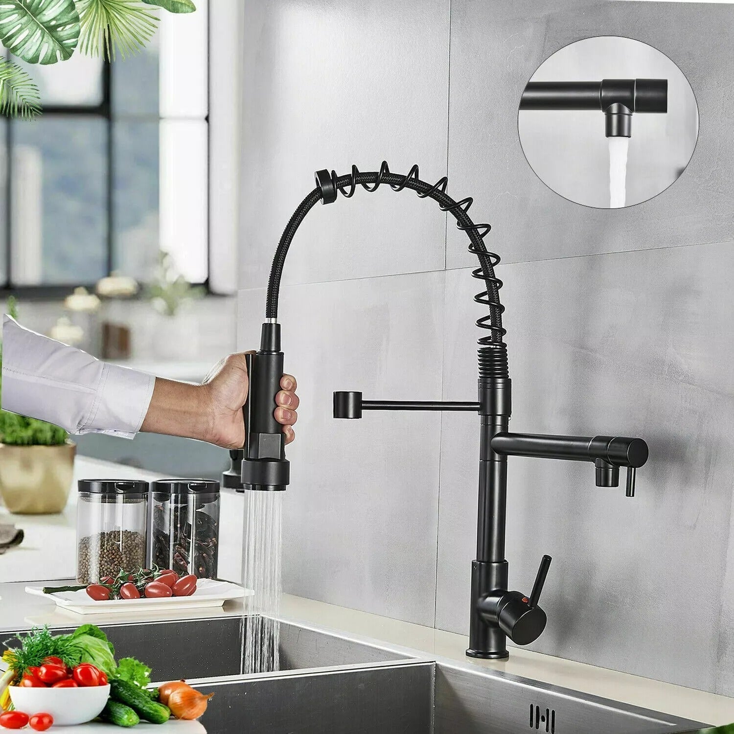 Easy Install Kitchen Faucet With Spray Nozzle - Pexav