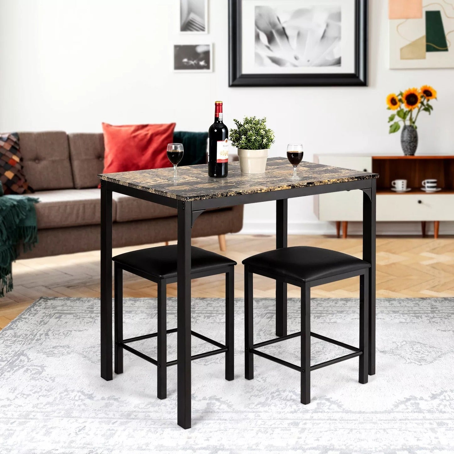 Compact 2 Piece Kitchen Table Set