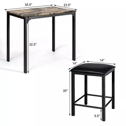 Compact 2 Piece Kitchen Table Set