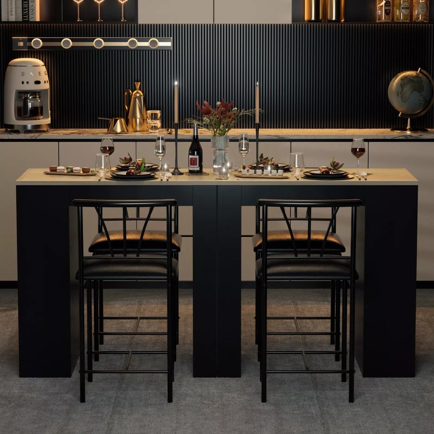 Compact 2 Seat Pub Table Set
