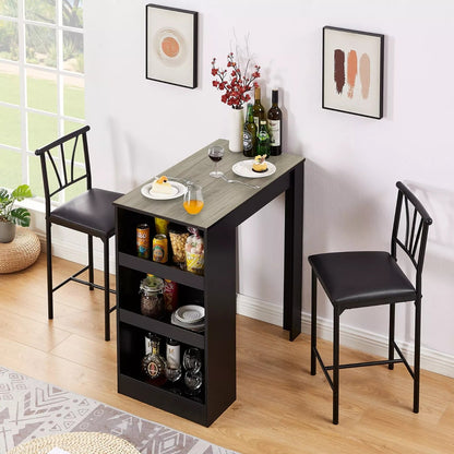 Compact 2 Seat Pub Table Set