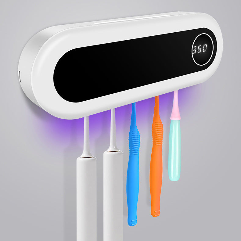 Sanitary Automatic Toothbrush Wall Holder with 5 Slots - Pexav