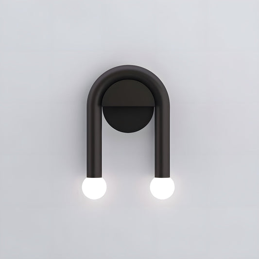 Contemporary Double Arm Metal Wall Lamp - Pexav
