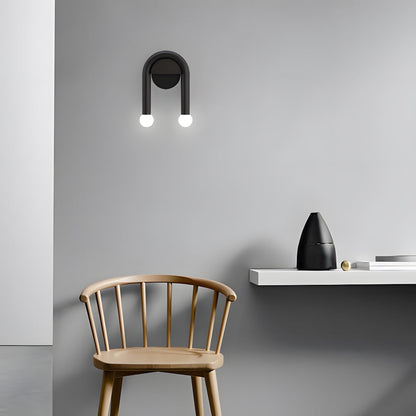 Ultra-Modern Double Light Wall Sconce – Arched Metal Wall Lamp for Stylish Indoor Lighting 1