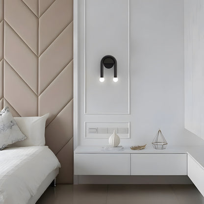 Ultra-Modern Double Light Wall Sconce – Arched Metal Wall Lamp for Stylish Indoor Lighting 3