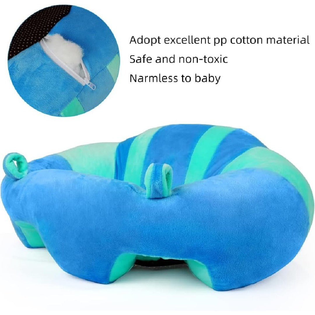 Ultra-Soft Plush Baby Floor Seat for Cozy Support, Skin-Friendly, Vibrant Colors, Safe for Babies 3 Months+