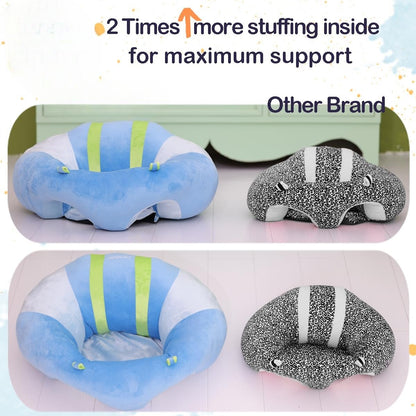 Ultra-Soft Plush Baby Floor Seat for Cozy Support, Skin-Friendly, Vibrant Colors, Safe for Babies 3 Months+