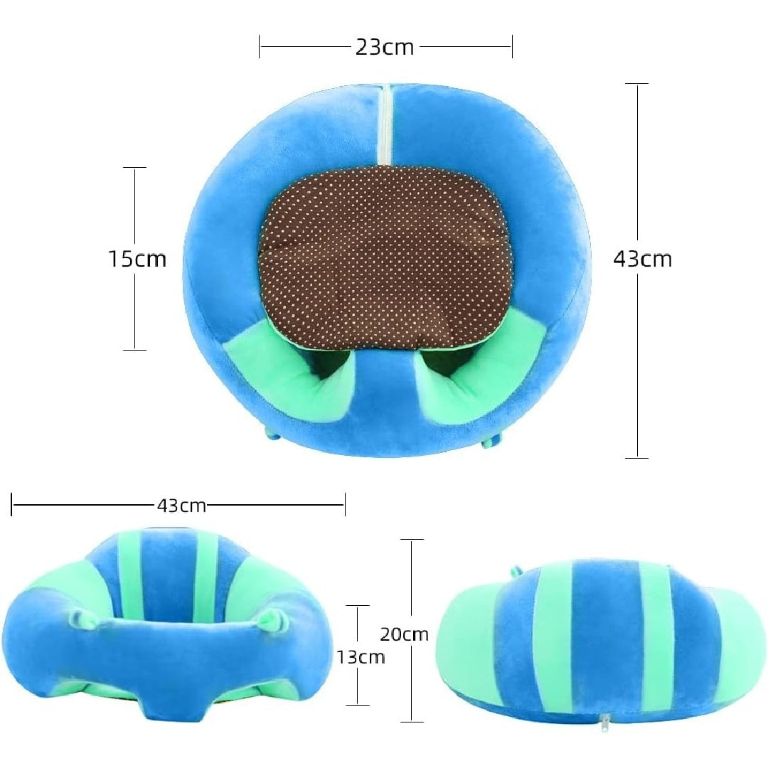 Ultra-Soft Plush Baby Floor Seat for Cozy Support, Skin-Friendly, Vibrant Colors, Safe for Babies 3 Months+