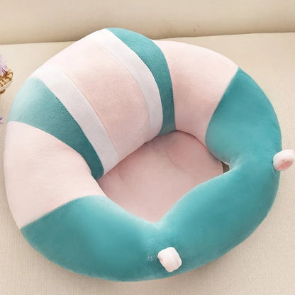 Ultra-Soft Plush Baby Floor Seat for Cozy Support, Skin-Friendly, Vibrant Colors, Safe for Babies 3 Months+