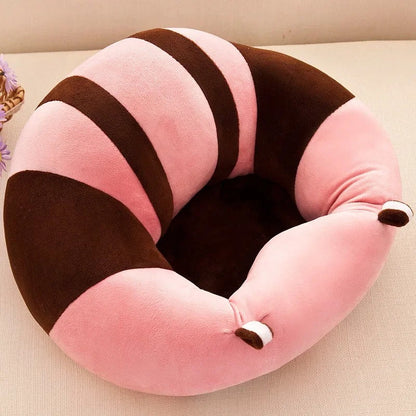 Ultra-Soft Plush Baby Floor Seat for Cozy Support, Skin-Friendly, Vibrant Colors, Safe for Babies 3 Months+