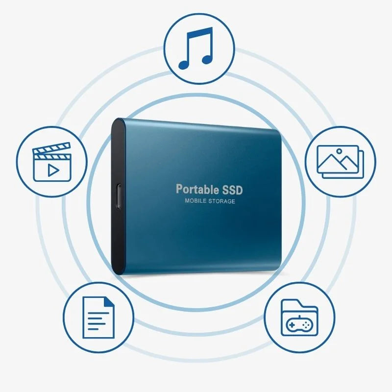 Compact Fast USB External Hard Drive for Data Storage