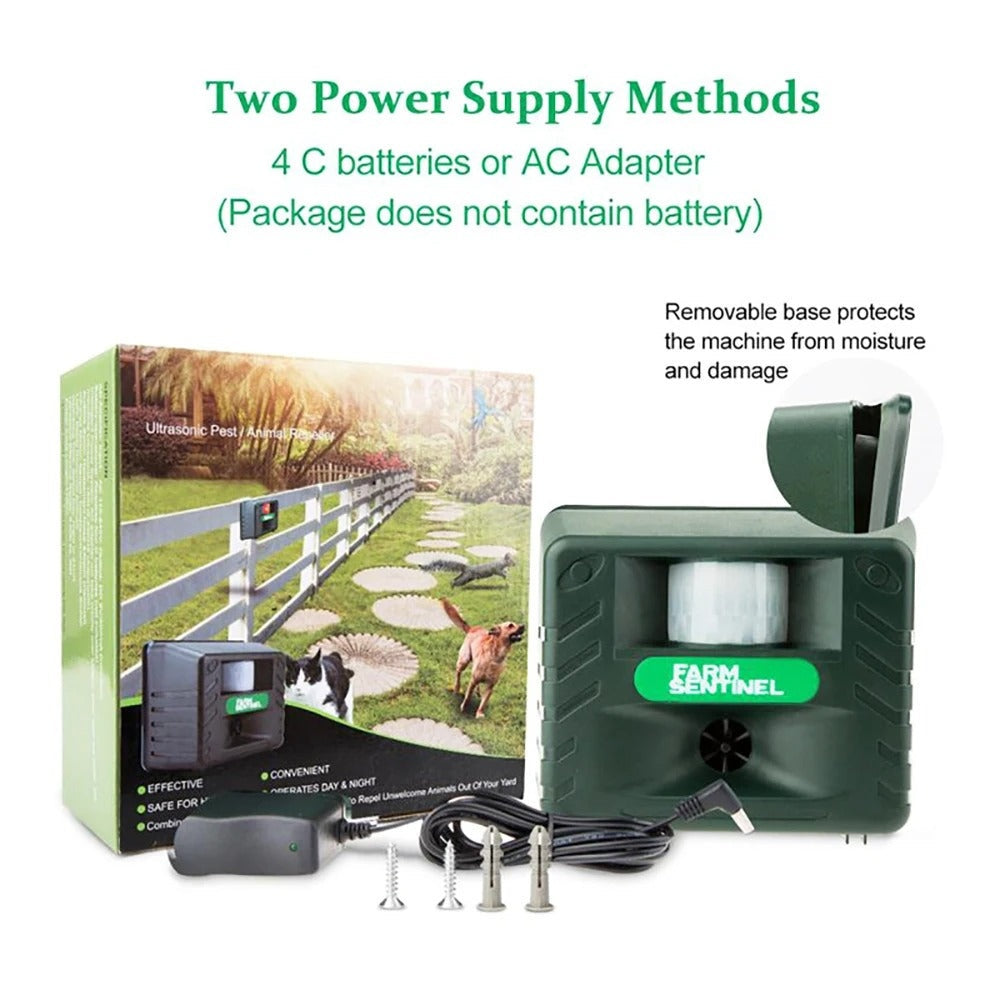 Ultrasonic Outdoor Pest Control with PIR Motion Sensor
