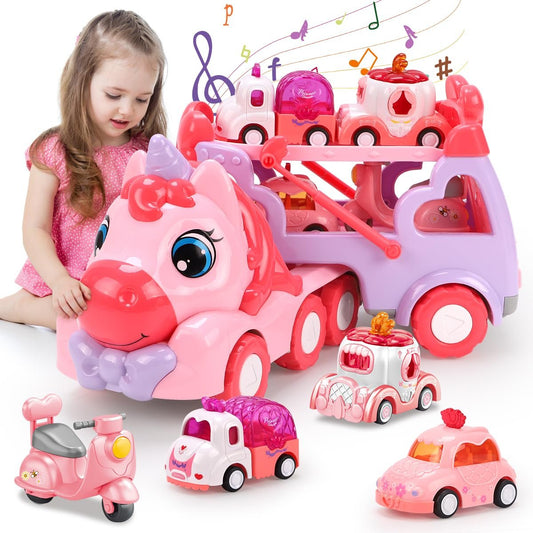 Colorful Unicorn Toy Truck with Figures for Kids - Pexav