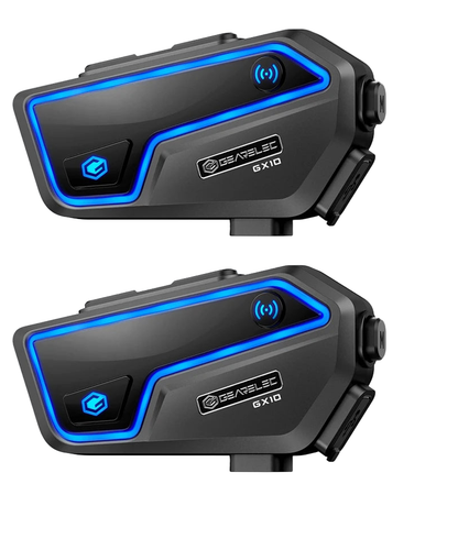 Waterproof Motorcycle Bluetooth Intercom for 10 Riders - Pexav
