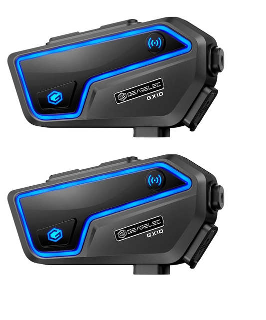 Waterproof Motorcycle Bluetooth Intercom for 10 Riders - Pexav