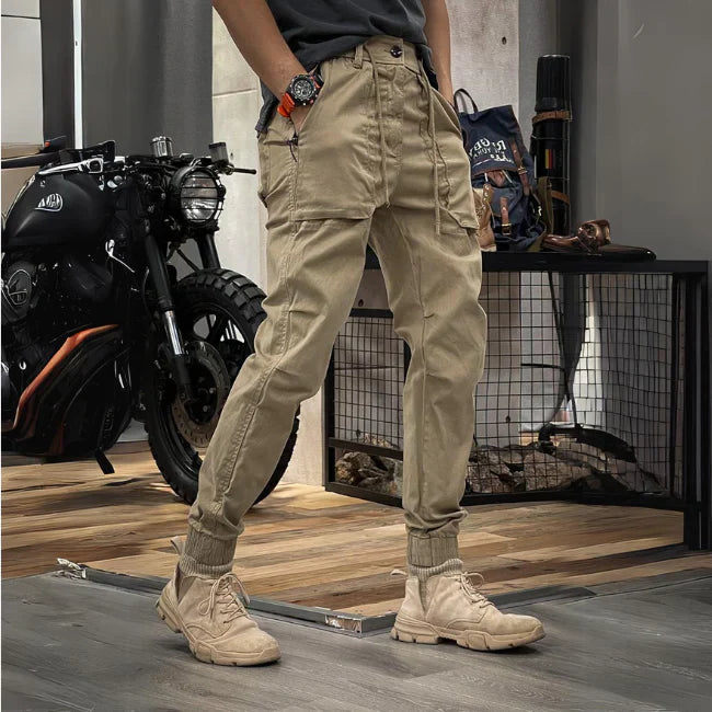 Men's Flexible Work Cargo Pants with Tool Pockets