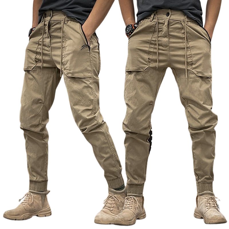 Men's Flexible Work Cargo Pants with Tool Pockets - Pexav