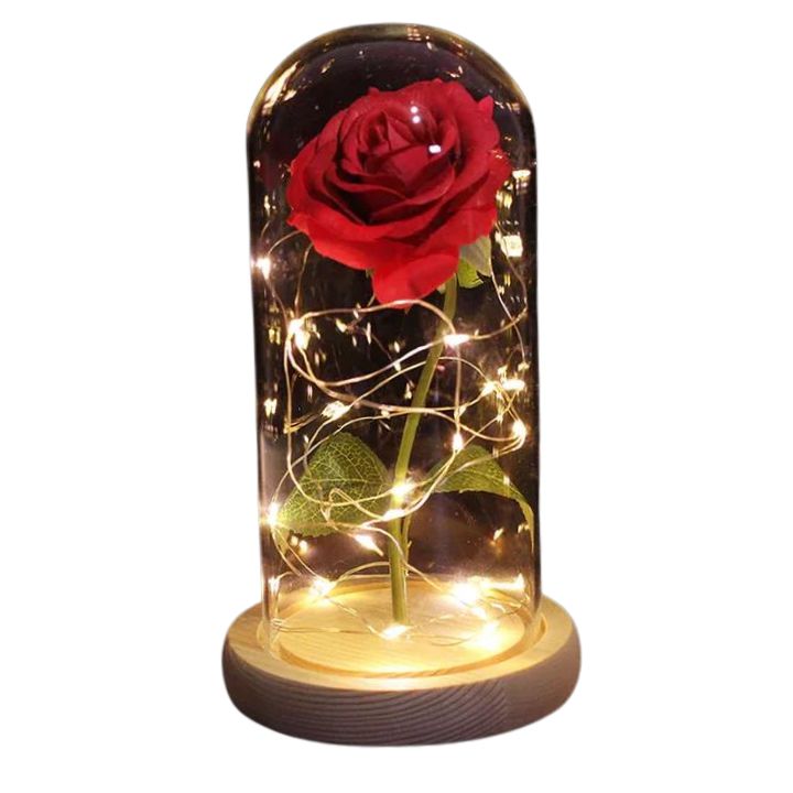 Beautiful LED Floral Glass Table Lamp - Pexav