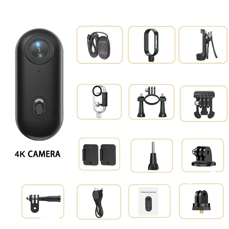 Small 4K WiFi Action Cam for Sports and Outdoor Use