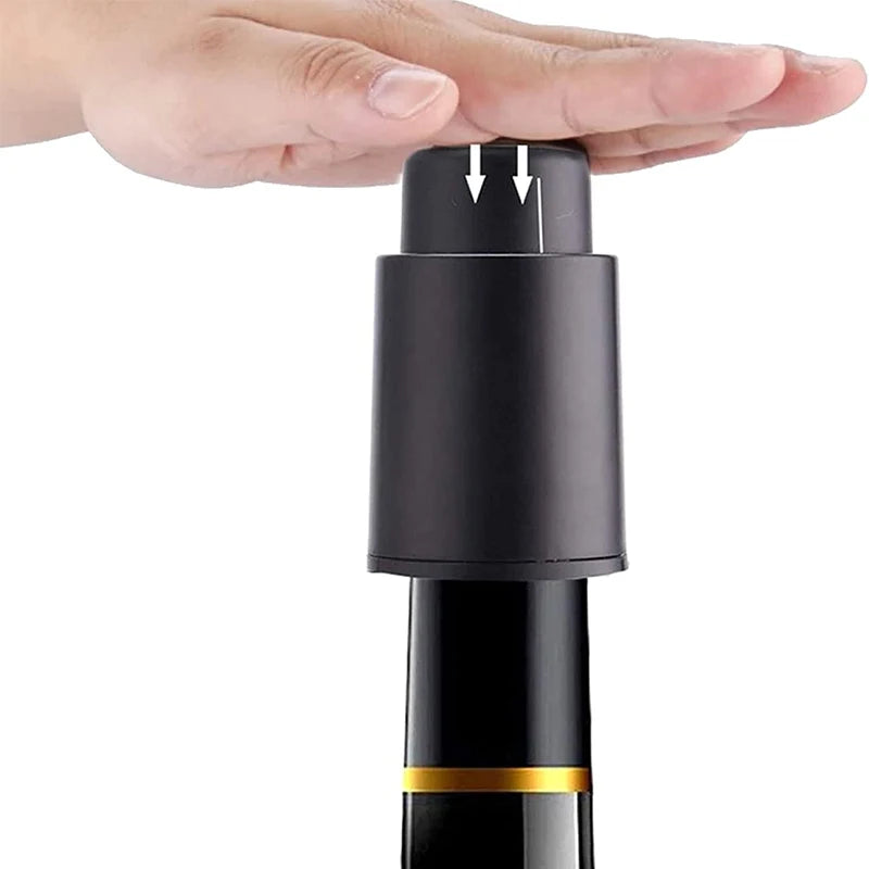 Vacuum Wine Stopper with Date Display – Food Grade Silicone Bottle Stoppers for Freshness, Fits Most Standard Wine Bottles 0