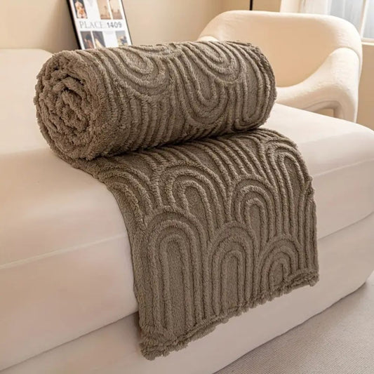 Soft Microfiber Blanket with Textured Design - Pexav