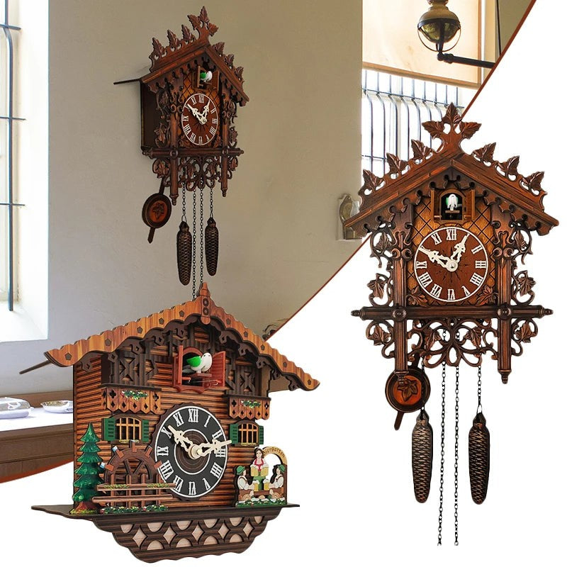 Classic Wooden Cuckoo Clock for Home Decor - Pexav