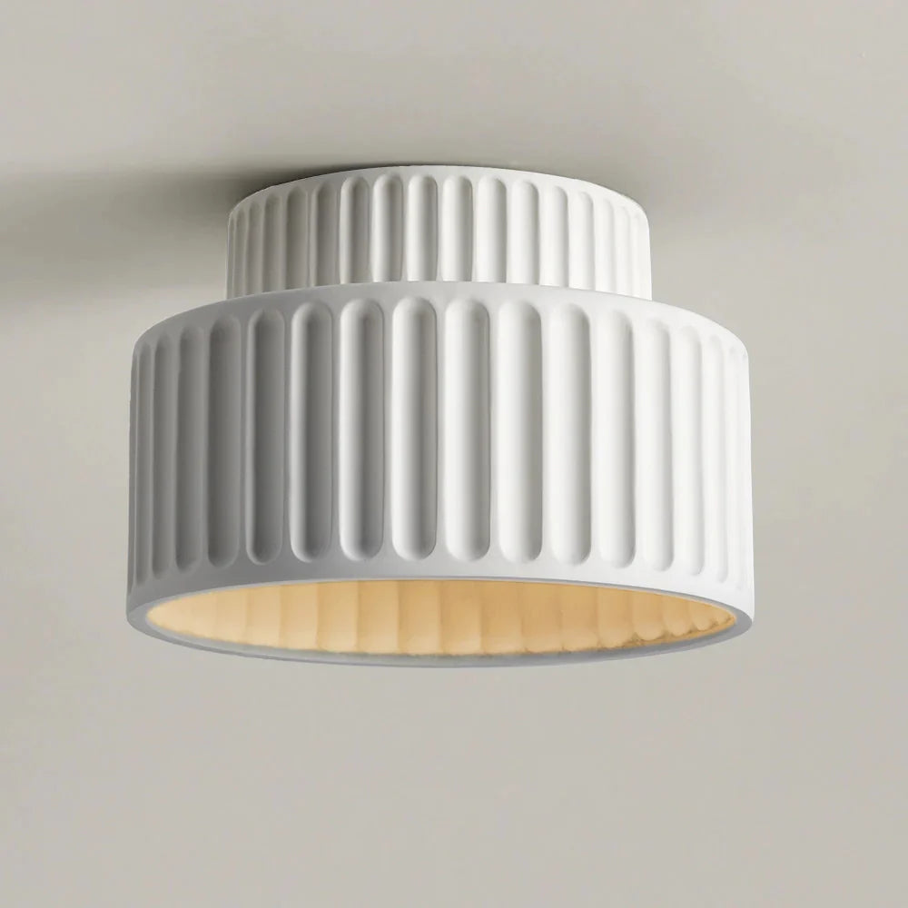 Classic White Drum Pendant Light - Pexav