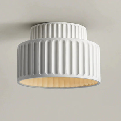 Classic White Drum Pendant Light - Pexav