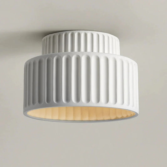 Classic White Drum Pendant Light - Pexav