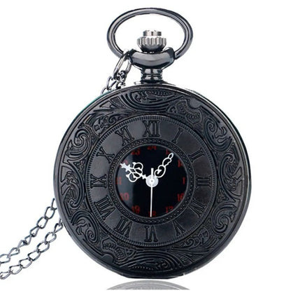 Vintage Half Hunter Pocket Watch with Cover, Chain, Safe Materials, Compact and Easy to Carry