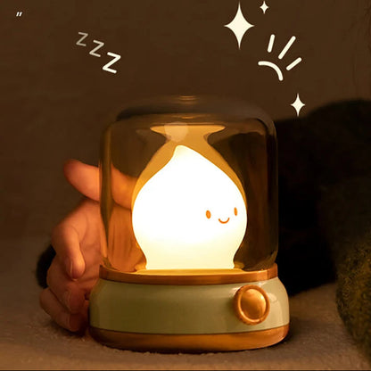 Vintage USB Night Light with Dimmable Function – Retro Decorative Lamp for Bedroom and Children’s Room 3
