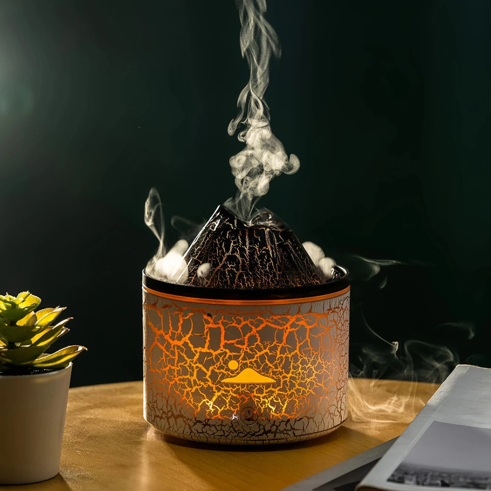 Volcano Humidifier with Cool Mist and Color Changing Lights – Aromatherapy Air Humidifier for Bedroom and Wellness 1