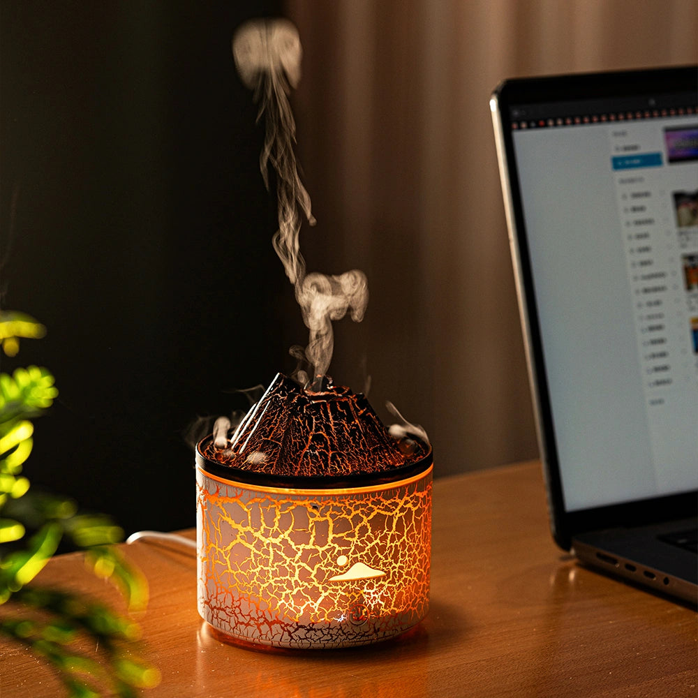 Volcano Humidifier with Cool Mist and Color Changing Lights – Aromatherapy Air Humidifier for Bedroom and Wellness 3