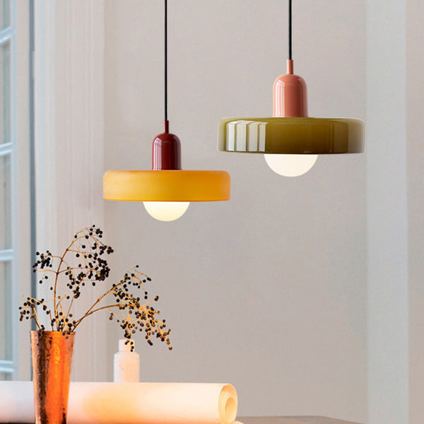 Stylish Glass Pendant Light Colorful Hanging Ceiling Lamp
