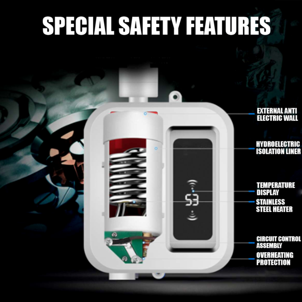 Compact Electric Instant Hot Water Heater 3500W