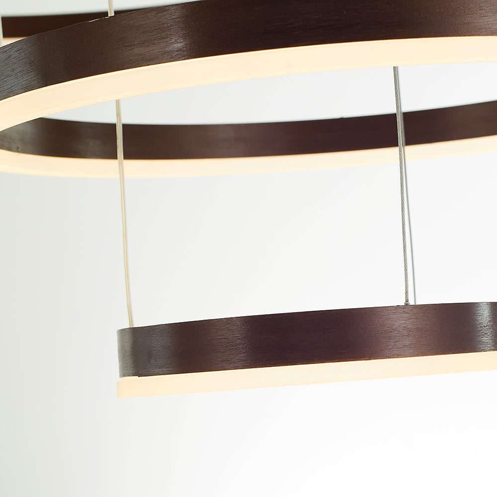 Stylish Pendant Light Circle Metal Black Gold Brown