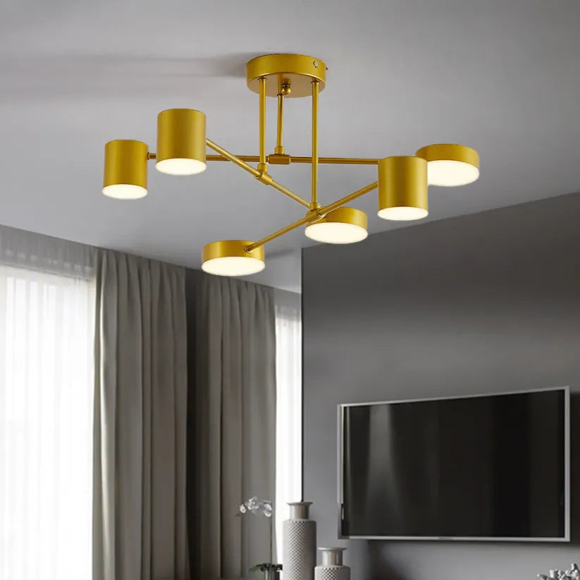 Stylish 6 Light Adjustable Ceiling Fixture for Modern Homes