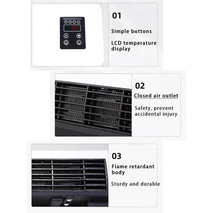 Wall-Mounted Heated Clothes Airer & Room Heater – 2-in-1 Drying & Cooling with Remote Control