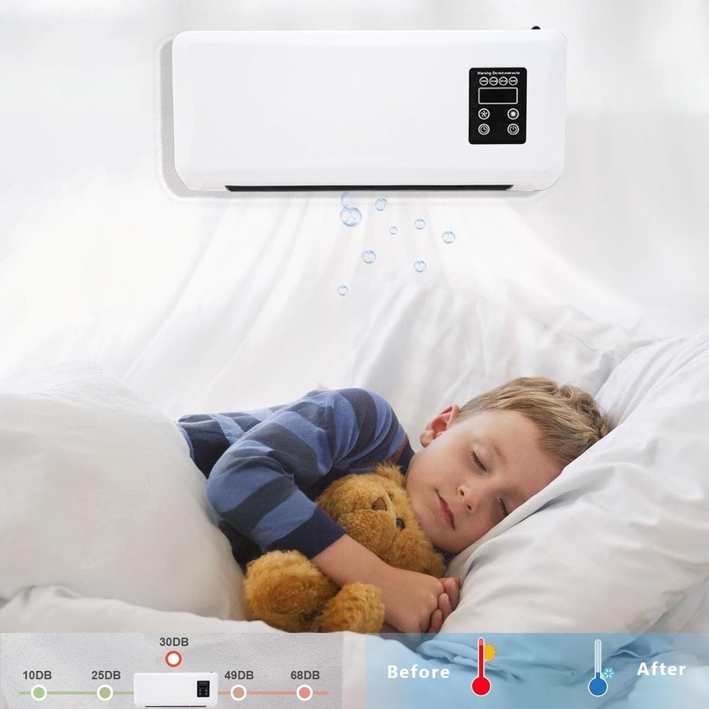 Wall-Mounted Heated Clothes Airer & Room Heater – 2-in-1 Drying & Cooling with Remote Control