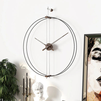 Sleek Metal Wall Clock Modern Home Decoration - Pexav