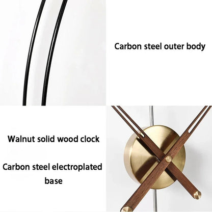 Wall Clock Decor - Metal Frameless Design - Modern Home Accent